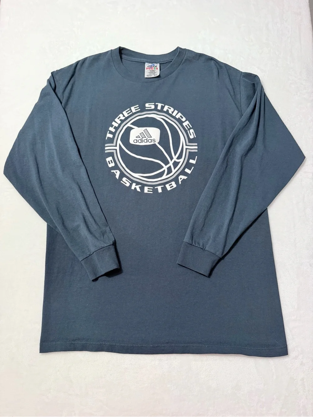 Adidas Three Stripes Basketball Long Sleeve Shirt XL Made in USA